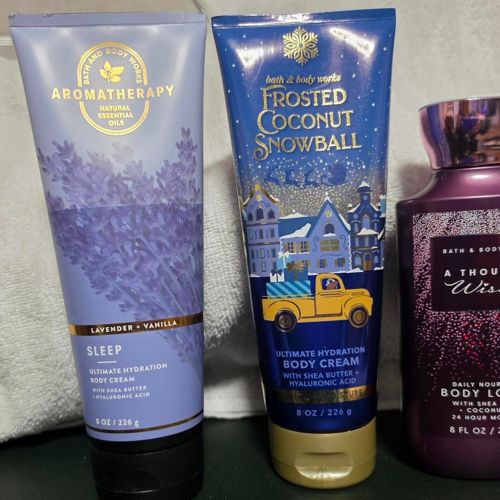 Bath & Body Works Body Lotion Cream Set Lavender Coconut A Thousand Wishes